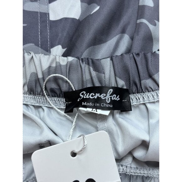 Sucrefas Womens Camouflage Shorts XL Gray & White Polyester/Cotton - Picture 3 of 9